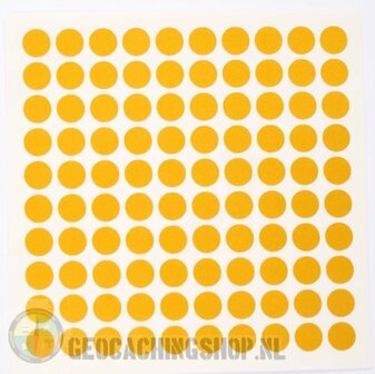 Reflector folie - 100 x rondje - geel