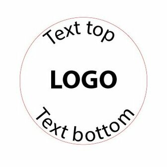Log stempel - Printer - 40 mm rond - Eigen tekst/logo