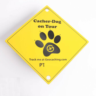 Zuignap plaatje Cacher-Dog (15 x 15 cm)