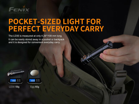 Fenix LD30 zaklamp met oplaadbare accu - 1500 Lumen