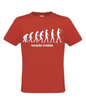 Geocacher Evolution T-Shirt rood