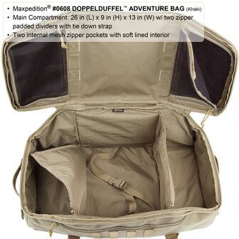 Maxpedition - Doppelduffel Aventure Bag - Zwart