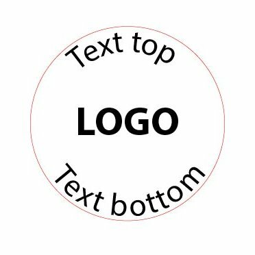 Log stempel - Mouse - 40 mm Rond - Eigen tekst/logo
