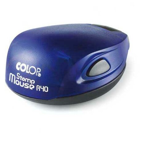 Log stempel - Mouse - 40 mm Rond - Eigen tekst/logo