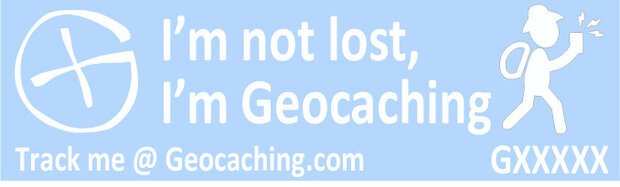 I'm not lost, I'm Geocaching trackable sticker