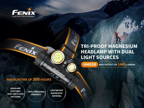 Fenix HM65R, krachtige hoofdlamp