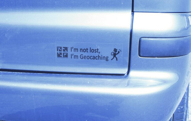I'm not lost, I'm Geocaching sticker