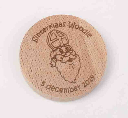 Sinterklaas Wooden coin