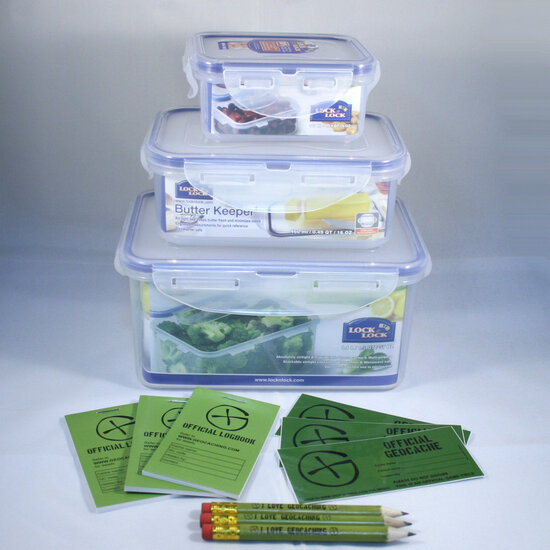 Lock en Lock Triple Cache Container set voor Geocaching