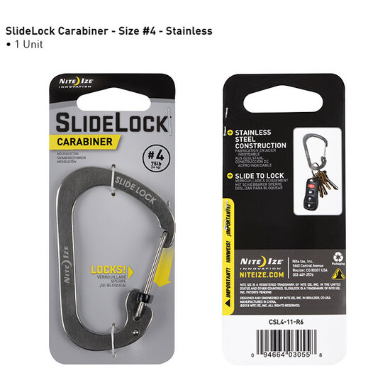 SlideLock Carabiner maat 6