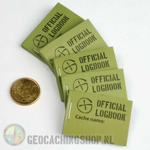 20 x Logboek Groen Geocaching, 35x50mm, 100 logs