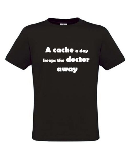 A cache a day, T-Shirt (zwart)