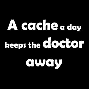 A cache a day, T-Shirt (zwart)