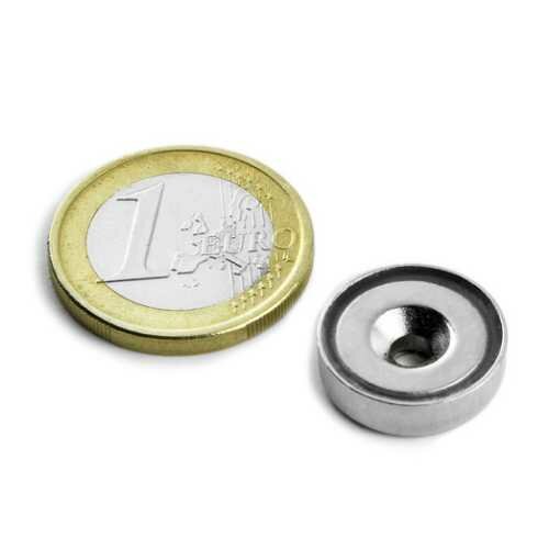 1st 16 mm Rond met verzonken gat Neodym Magneet