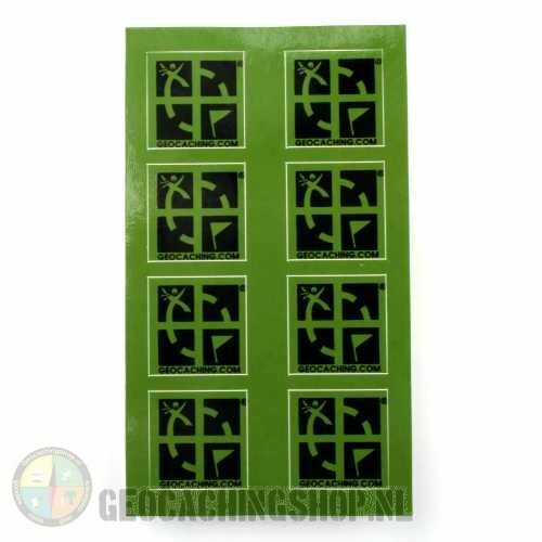 Mini sticker 8 pak groen 2 x 2 cm