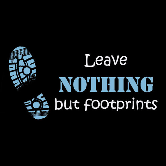 Footprints, T-Shirt (zwart/blauw)