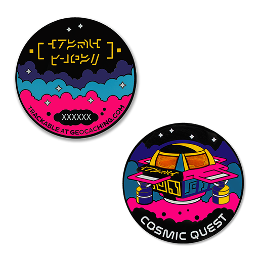 comic quest geocoin