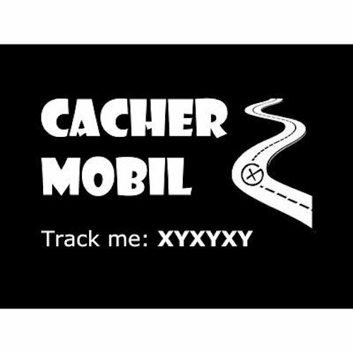 Cacher-Mobil trackable sticker