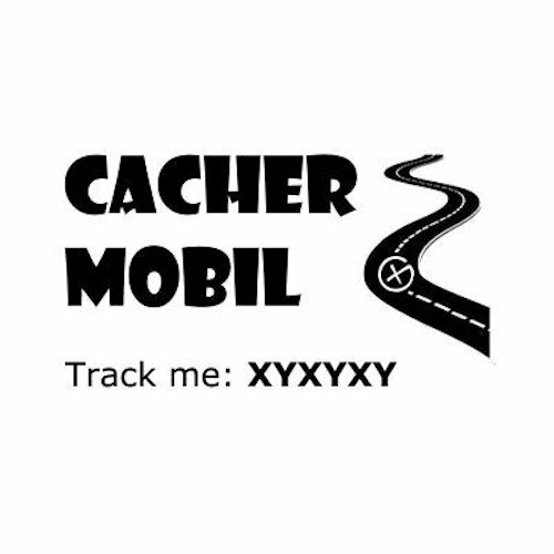 Cacher-Mobil trackable sticker