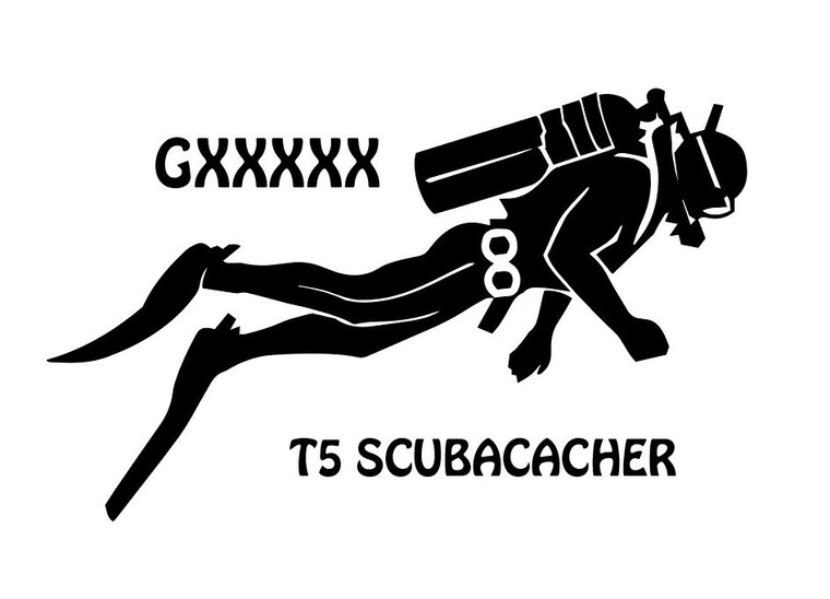 T5 Scuba trackable sticker