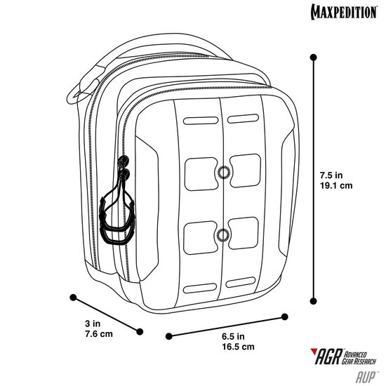 Maxpedition - AGR&amp;#x0099; AUP&amp;#x0099; Accordion Utility Pouch - zwart