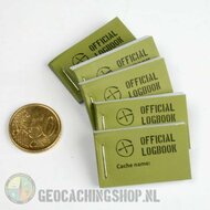 20 x Logboek Groen Geocaching, 25x40mm, 200 logs