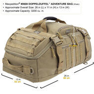 Maxpedition - Doppelduffel Aventure Bag - Zwart