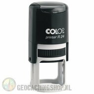 Log stempel - Printer - 24 mm rond - Eigen tekst/logo