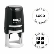 Log stempel - Printer - 30 mm rond - Eigen tekst/logo