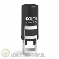 Log stempel - Printer - 12 mm rond - Eigen tekst/logo