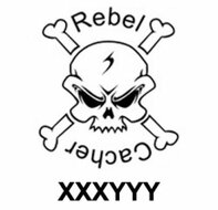 Rebel Cacher trackable sticker