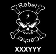 Rebel Cacher trackable sticker