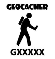 Geocacher - trackable sticker