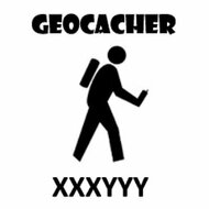 Geocacher - trackable sticker