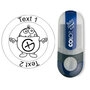 Log stempel - Kleine Hint - 25 mm rond